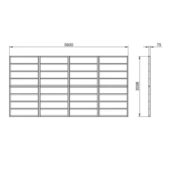 Forest 19' 6" X 10' Timber Shed Base 7 Forest 19' 6" X 10' Timber Shed Base -Forest Garden Shop 718RG A2