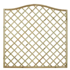 Forest Hamburg Lattice Curved Top Garden Screens 6 X 6&apos; 10 Pack