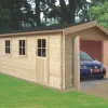Shire Bradenham 44 13' 6" X 18' 6" (Nominal) Apex Timber Log Cabin 1 Shire Bradenham 44 13' 6" X 18' 6" (Nominal) Apex Timber Log Cabin -Forest Garden Shop 74782 P