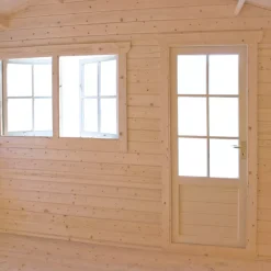 Shire Kinver 13' 6" X 17' 6" (Nominal) Apex Timber Log Cabin -Forest Garden Shop 76607 A5