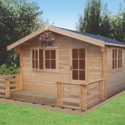 Shire Kinver 13&apos; 6" X 17&apos; 6" (Nominal) Apex Timber Log Cabin