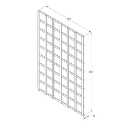 Forest Softwood Rectangular Trellis 4 X 6' 4 Pack -Forest Garden Shop 780JG A2