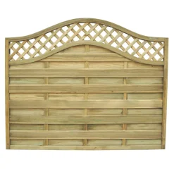 Forest Prague Lattice Curved Top Fence Panels Natural Timber 6 X 5' Pack Of 6