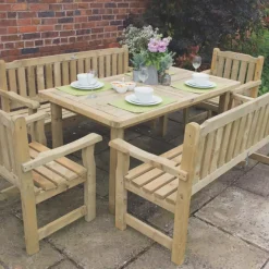 Forest Rosedene Garden Bench Mixed Softwood 1.65 X 0.6 X 0.9m -Forest Garden Shop 7821X A2