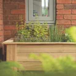 Forest Rectangular Garden Planter Natural Timber 1000 X 700 X 700mm -Forest Garden Shop 795KT A5