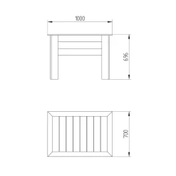 Forest Rectangular Garden Planter Natural Timber 1000 X 700 X 700mm -Forest Garden Shop 795KT A6