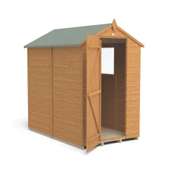 Forest Delamere 4&apos; X 6&apos; (Nominal) Apex Shiplap T&G Timber Shed With Base -Forest Garden Shop 796JR A2