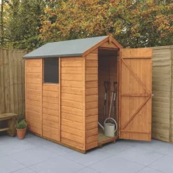 Forest Delamere 4' X 6' (Nominal) Apex Shiplap T&G Timber Shed With Base