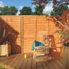 Rowlinson Traditional Lap Lap Fence Panels Honey Brown 1.8 X 1.5m Pack Of 3 -Forest Garden Shop 798PP P