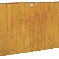 Forest Feather Edge Fence Panels Golden Brown 6 X 3&apos; Pack Of 5