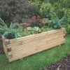 Forest Agen Rectangular Planter Natural Wood 320 X 400 X 1000mm -Forest Garden Shop 8153X P