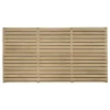 Forest Double-Slatted Fence Panels Natural Timber 6 X 3&apos; Pack Of 3 -Forest Garden Shop 830JG P