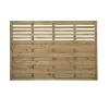 Forest Kyoto Slatted Top Fence Panels Natural Timber 6 X 4&apos; Pack Of 4 -Forest Garden Shop 8397K P