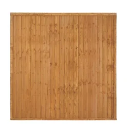 Forest Closeboard Fence Panels Golden Brown 6 X 6' Pack Of 8