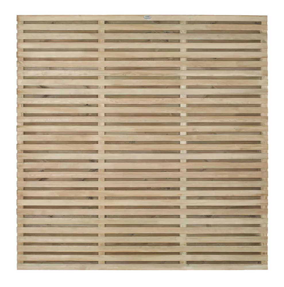 Forest VENHHM6PK4HD Double-Slatted Fence Panels Natural Timber 6 X 6' Pack Of 4 3 Forest VENHHM6PK4HD Double-Slatted Fence Panels Natural Timber 6 X 6' Pack Of 4