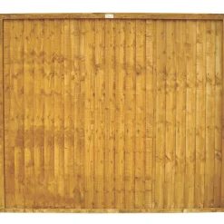 Forest Closeboard Fence Panels Golden Brown 6 X 5&apos; Pack Of 9