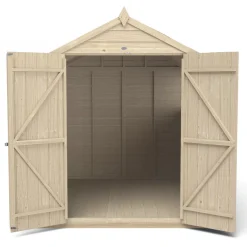 Forest 6&apos; X 8&apos; (Nominal) Apex Overlap Timber Shed With Base -Forest Garden Shop 871JR A3