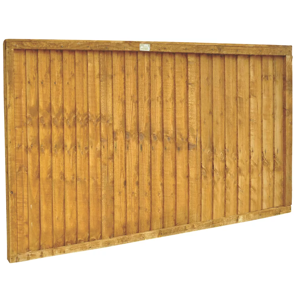 Forest Closeboard Fence Panels Golden Brown 6 X 3' Pack Of 3 4 Forest Closeboard Fence Panels Golden Brown 6 X 3' Pack Of 3 - Image 2