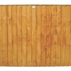 Forest Feather Edge Fence Panels Golden Brown 6 X 3&apos; Pack Of 4