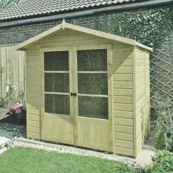 Shire Mumley 6&apos; 6" X 5&apos; (Nominal) Apex Timber Summerhouse -Forest Garden Shop 917TJ A2