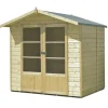 Shire Mumley 6&apos; 6" X 5&apos; (Nominal) Apex Timber Summerhouse -Forest Garden Shop 917TJ P