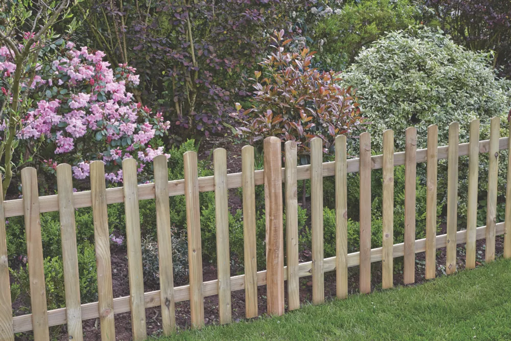 Forest Ultima Picket Fence Panel Natural Timber X Pack Of 3 3 Forest Ultima Picket Fence Panel Natural Timber X Pack Of 3