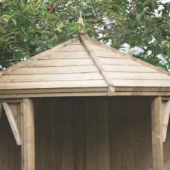 Shire Honeysuckle 4' X 4' (Nominal) Pyramid Timber Arbour -Forest Garden Shop 9276F A2
