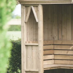 Shire Honeysuckle 4' X 4' (Nominal) Pyramid Timber Arbour -Forest Garden Shop 9276F A3