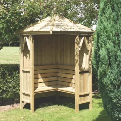 Shire Honeysuckle 4&apos; X 4&apos; (Nominal) Pyramid Timber Arbour