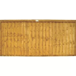 Forest Closeboard Fence Panels Golden Brown 6 X 3&apos; Pack Of 5