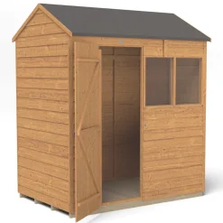 Forest 6' X 4' (Nominal) Reverse Apex Overlap Timber Shed 12 Forest 6' X 4' (Nominal) Reverse Apex Overlap Timber Shed -Forest Garden Shop 940JR A2
