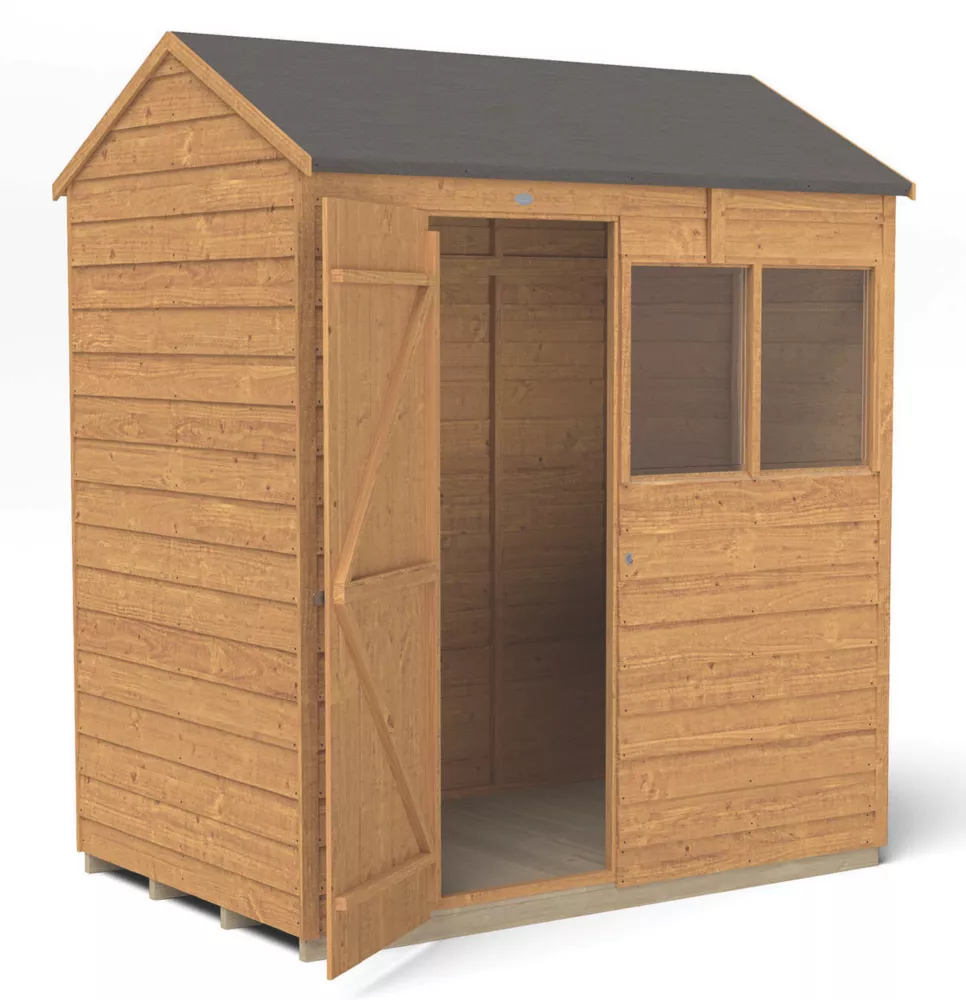 Forest 6' X 4' (Nominal) Reverse Apex Overlap Timber Shed 5 Forest 6' X 4' (Nominal) Reverse Apex Overlap Timber Shed - Image 3