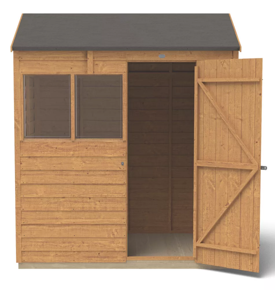 Forest 6' X 4' (Nominal) Reverse Apex Overlap Timber Shed 6 Forest 6' X 4' (Nominal) Reverse Apex Overlap Timber Shed - Image 4