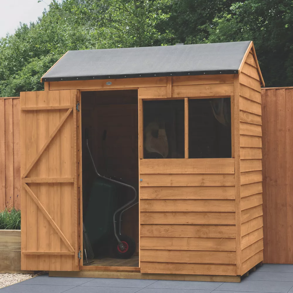 Forest 6' X 4' (Nominal) Reverse Apex Overlap Timber Shed 3 Forest 6' X 4' (Nominal) Reverse Apex Overlap Timber Shed