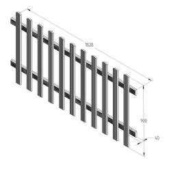 Forest Ultima Picket Fence Panel Natural Timber X Pack Of 5 -Forest Garden Shop 944KV A3