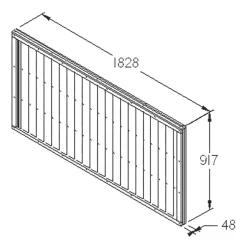 Forest Closeboard Fence Panels Golden Brown 6 X 3&apos; Pack Of 6 -Forest Garden Shop 9479X A3