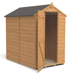 Forest 4' X 6' (Nominal) Apex Overlap Timber Shed With Base & Assembly -Forest Garden Shop 951JR A2