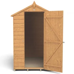 Forest 4' X 6' (Nominal) Apex Overlap Timber Shed With Base & Assembly -Forest Garden Shop 951JR A3