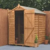 Forest 4&apos; X 6&apos; (Nominal) Apex Overlap Timber Shed With Base & Assembly -Forest Garden Shop 951JR P