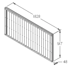 Forest Closeboard Fence Panels Golden Brown 6 X 3' Pack Of 10 -Forest Garden Shop 9542X A3