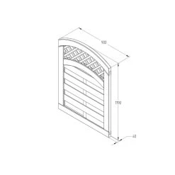 Forest Europa Prague Garden Gate 900 X 1200mm Natural Timber -Forest Garden Shop 957JG A2