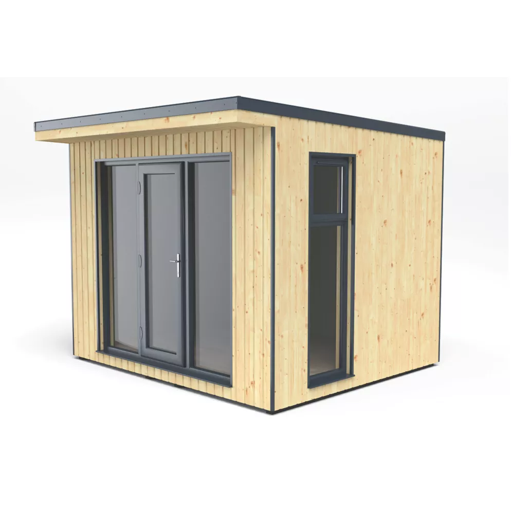 Forest Xtend 9' 6" X 8' (Nominal) Pent Insulated Garden Office With Base 4 Forest Xtend 9' 6" X 8' (Nominal) Pent Insulated Garden Office With Base - Image 2
