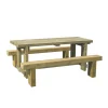 Forest Sleeper Garden Table With 2 Benches 1800 X 700 X 750mm -Forest Garden Shop 9660F P