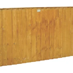 Forest Feather Edge Fence Panels Golden Brown 6 X 3&apos; Pack Of 9