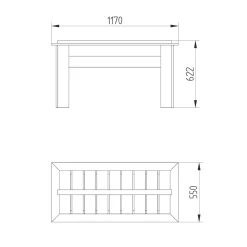Forest Grow Bag Tray Container 1150 X 550 X 600mm -Forest Garden Shop 975KT A5