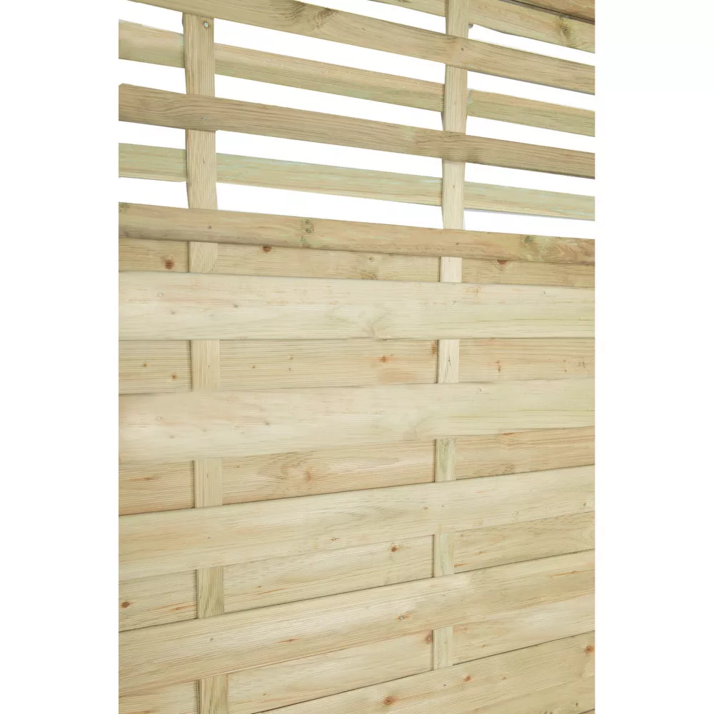 Forest Kyoto Slatted Top Fence Panels Natural Timber 6 X 6' Pack Of 9 5 Forest Kyoto Slatted Top Fence Panels Natural Timber 6 X 6' Pack Of 9 - Image 3