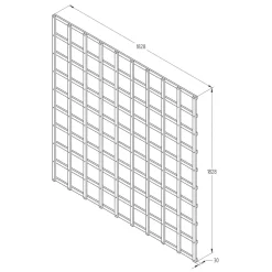 Forest Softwood Square Trellis 6 X 6' 3 Pack 7 Forest Softwood Square Trellis 6 X 6' 3 Pack -Forest Garden Shop 985JG A2