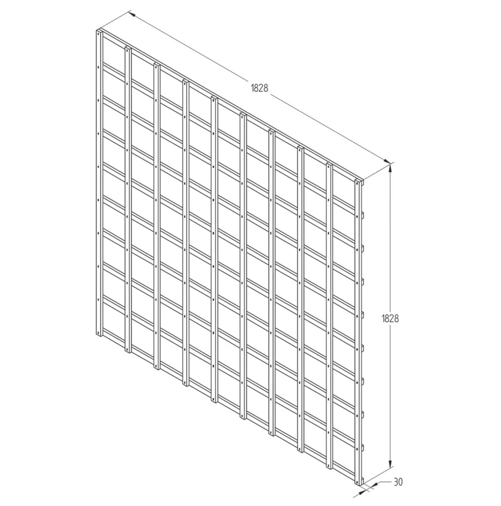 Forest Softwood Square Trellis 6 X 6' 3 Pack 5 Forest Softwood Square Trellis 6 X 6' 3 Pack - Image 3