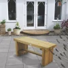 Forest Double Sleeper Garden Bench Softwood 1200 X 350 X 445mm -Forest Garden Shop 9945K P