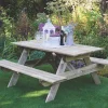 Forest Small Rectangular Garden Picnic Table 1500 X 1500 X 700mm -Forest Garden Shop 9979X P